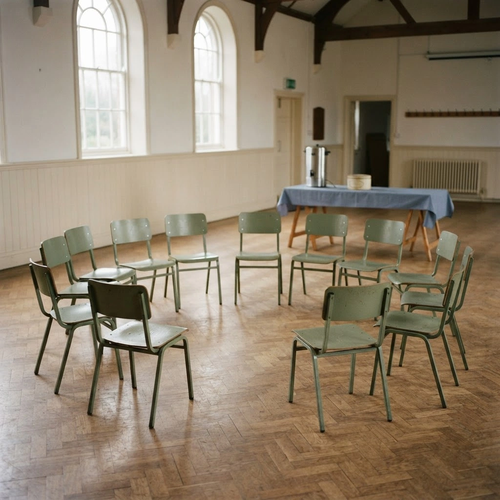 Eleven chairs out. The chairs are the easy part.
