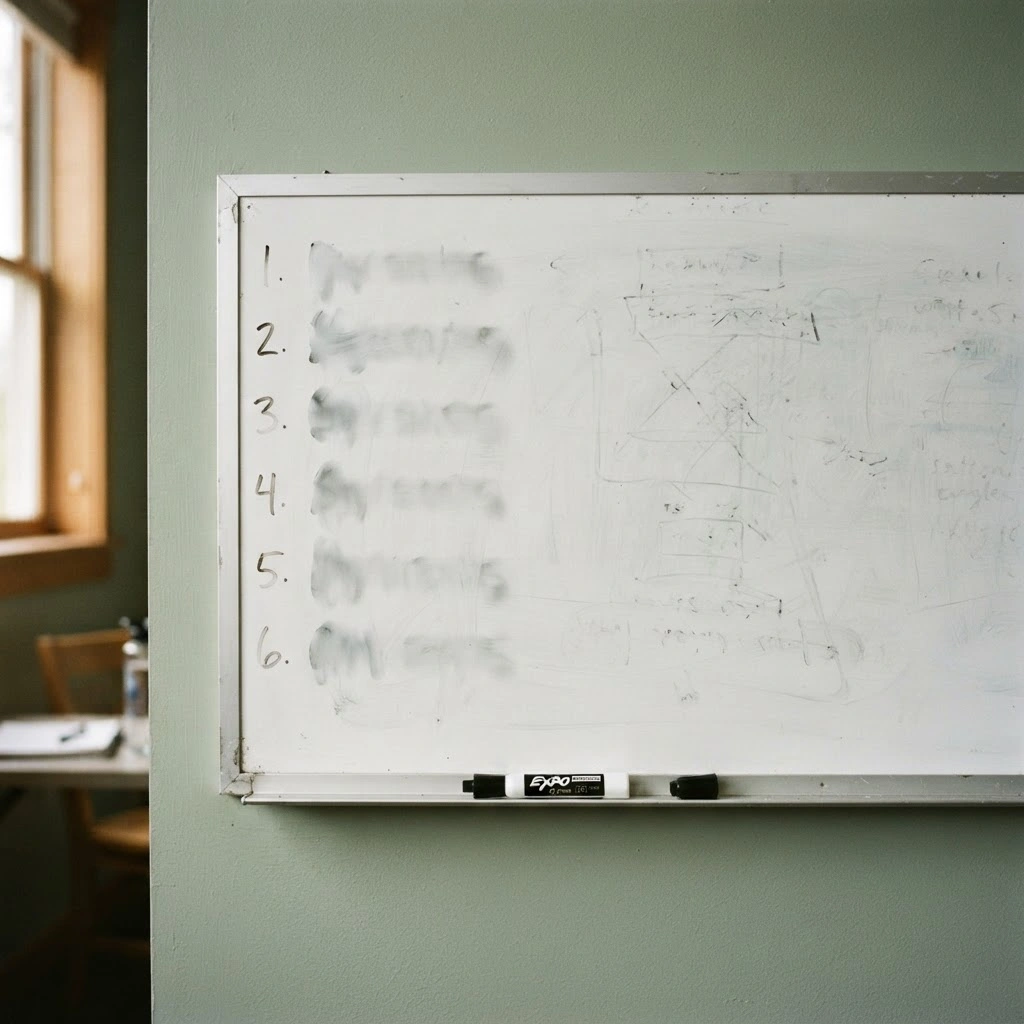 Everything you teach in here has to survive being written down.